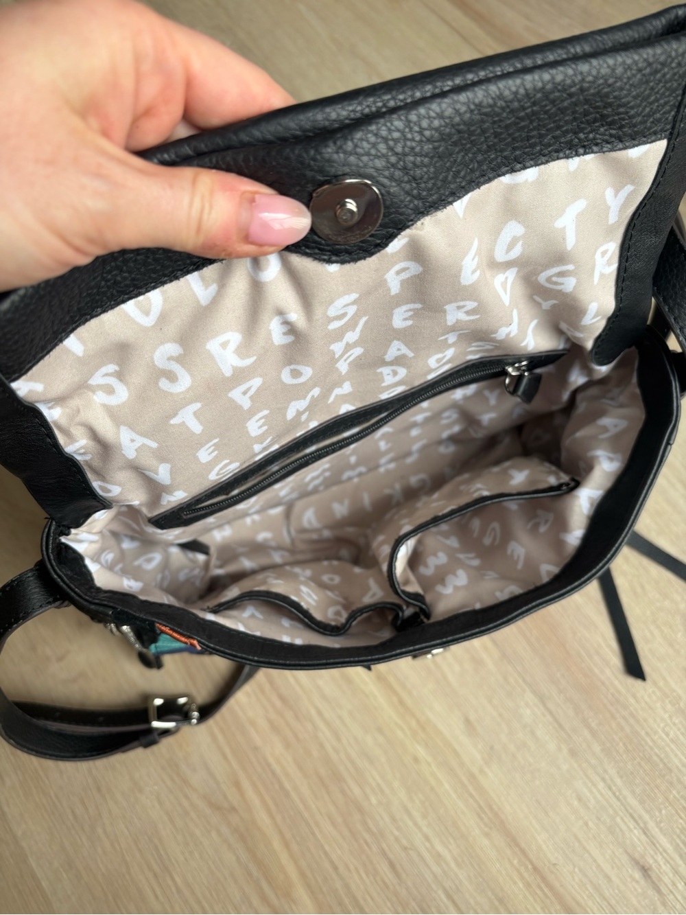 Aimee Kestenberg Black Crossbody with Multicolor Star & Moon Accents - Picture 9 of 9